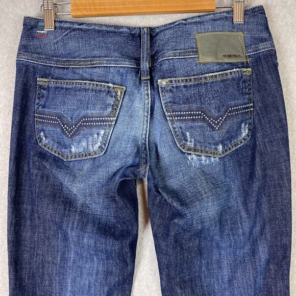 Diesel Womens 29x32 Cherock Slim Boot Cut Low Rise Jeans Distressed Y2K - Picture 7 of 13